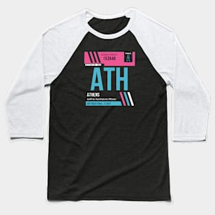 Athens (ATH) Airport Code Baggage Tag Baseball T-Shirt